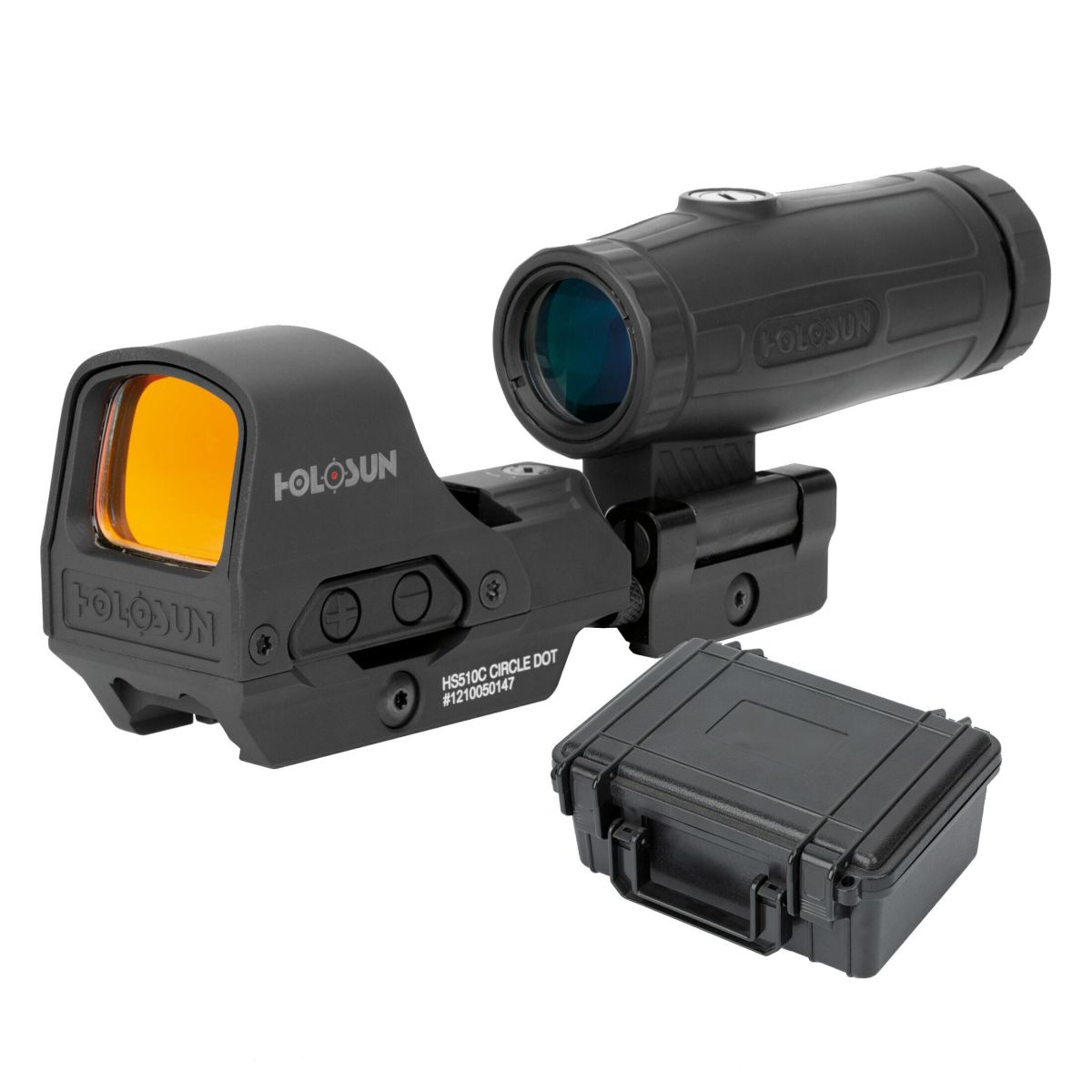 Holosun Set HS510C and HM3X Magnifier with Hardcase